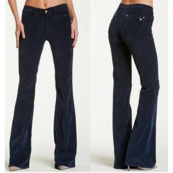 Anthropologie Denim - ANTHROPOLOGIE MiH Marrakesh Mid Rise Dark Blue Wash Kick Flare Jeans 28  Boho